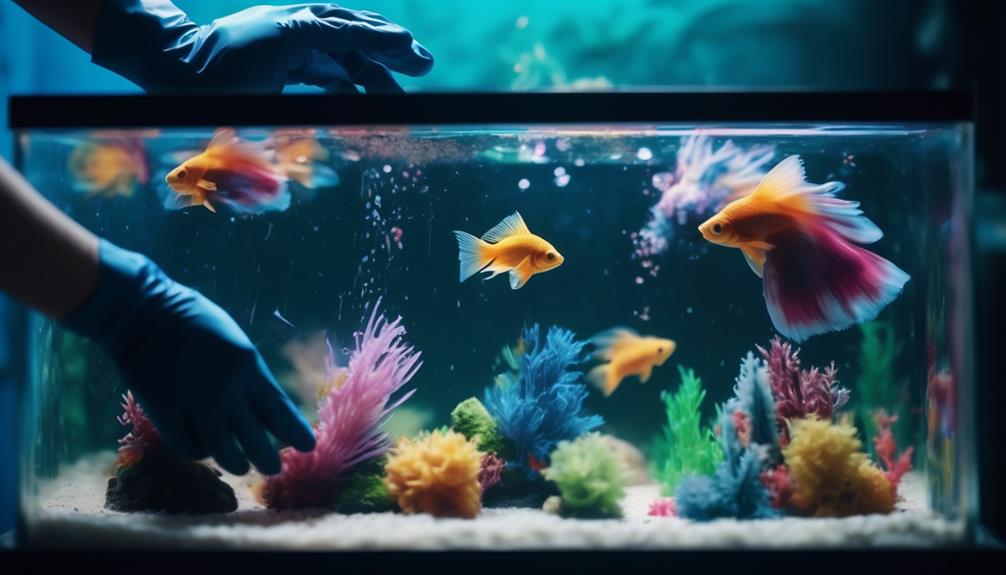 maintaining cleanliness in aquariums